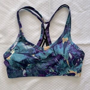 Sports Bra with removable pads, cute accent in back, like new, size small